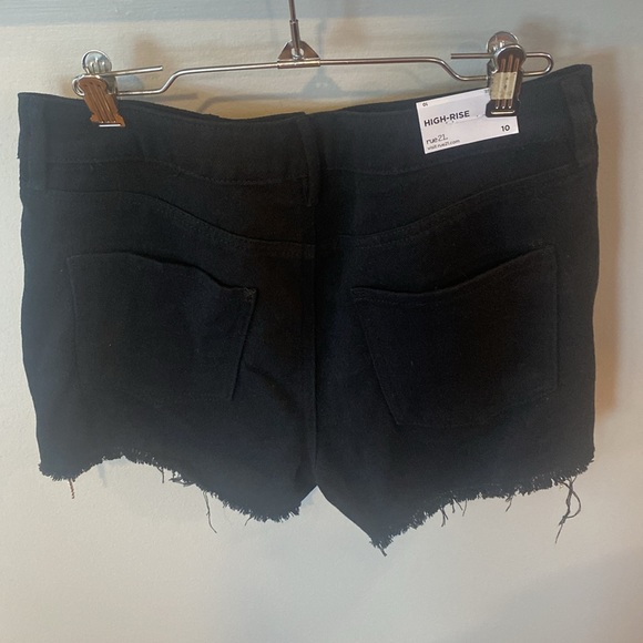 NWT Rue 21 Black high rise, distressed raw hem blinged out festival shorts 10 - Picture 6 of 6